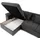 Mirjan24 Ecksofa Niko Bis Cord, Polsterecke mit Bettkasten und Schlaffunktion, Sofa, Polstergarnitur (Farbe: Poso 110, Seite: Links) - Grau
