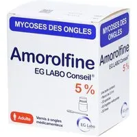 AMOROLFINE EG 5 %, vernis à ongles médicamenteux, flacon + 30 spatules Vernis À Ongles New 2,5 ml