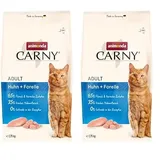 animonda Carny Adult Huhn + Forelle (1,75 kg), Adult Trockenfutter für ausgewachsene Katzen, Katzenfutter ohne Getreide und Zucker, Katzentrockenfutter mit 65% Fleisch und Fisch (Packung mit 2)
