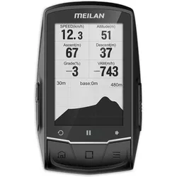 Fahrradcomputer GPS-Navigation wiederaufladbar 2,6 Zoll Schwarz EINHEITSGRÖSSE