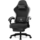 GTPLAYER Gaming Stuhl Stoff hellschwarz