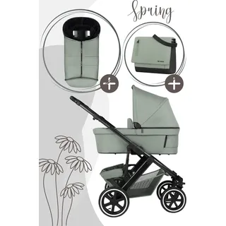 ABC-Design ABC Design Salsa 5 Air Kombikinderwagen inkl. Wickeltasche und Fußsack, Farbe Kinderwagen:Pine