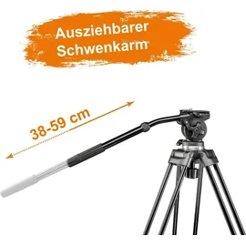 walimex pro EI-717 Video-Pro-Stativ 133cm