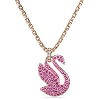 Swarovski Iconic Swan Drop Ohrhänger, Rosé Vergoldete Ohrringe im Schwan-Design mit Strahlenden Swarovski Kristallen