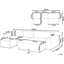 Beliani Gartenlounge, BATTIFOLLO
