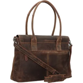 Plevier Retro Lamarr Schultertasche Leder Brown