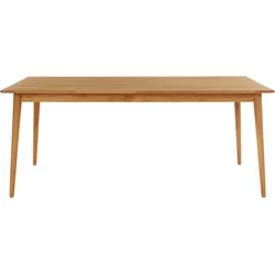 Esstisch ANDAS "Toarp", braun (eiche natur, eiche natur, eiche natur), B:180cm H:74cm T:90cm, Tische, Massivholz Eiche Esszimmertisch im Scandi Look, FSC zertifiziert