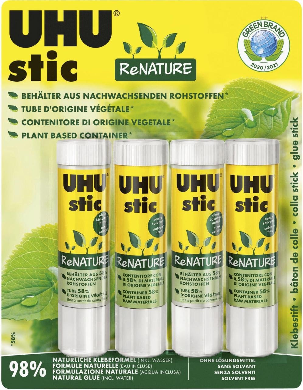 Preisvergleich Produktbild UHU Klebestifte 4x 21,0 g