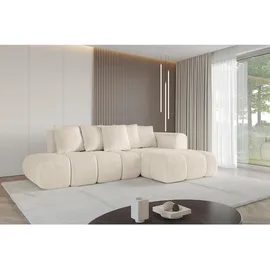altdecor Ecksofa Cord 4-Sitzer Beige