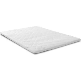 matratzen discount Weicher viskoelastischer Matratzentopper 140 x 200 cm weiß
