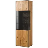 MASSIVMOEBEL24.DE Vitrine STARNBERG 65 x 45 x 201 cm Beige