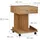Relaxdays Beistelltisch Rolli Natur 43 x 46 x 56,5 cm