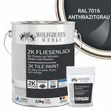 WO-WE Fliesenlack W712 Grau seidenglänzend 2,5 kg