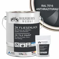 WO-WE Fliesenlack W712 Grau seidenglänzend 2,5 kg