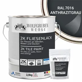 WO-WE Fliesenlack W712 Grau seidenglänzend 2,5 kg