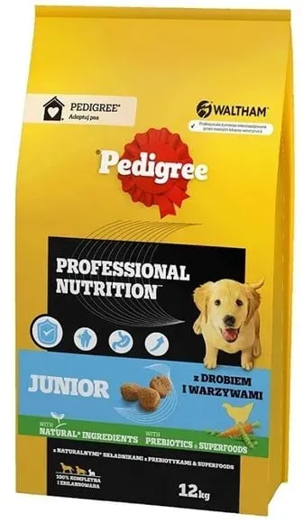 Professional Nutrition Junior with poultry and vegetables medium and large breeds - dry dog food - 12 kg