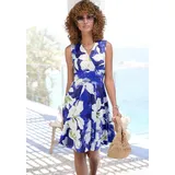 vivance by lascana Jerseykleid Mini Blau/Grün/Creme 42