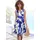 vivance by lascana Jerseykleid Mini Blau/Grün/Creme 42