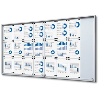 Showdown Displays SLIM mit Schiebetüren (24xA4)