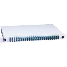 Lightwin LWL Spleißbox, 24x DSC Multimode, 50/125μm OM3 Pigtail - 19"