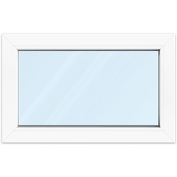 Kellerfenster 80x50 cm, Kunststoff aluplast IDEAL® 4000, Weiß, 800x500 mm, einteilig festverglast, 2-fach Verglasung, individuell konfigurieren