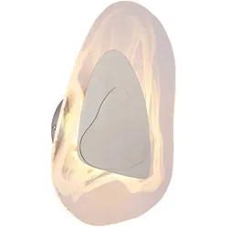 Wandlampe Wandleuchte Schlafzimmerlampe silber Wolken Design Glas LED H 31,5cm