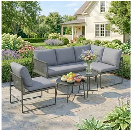 Outsunny Lounge Gartenmöbel Set 5-tlg. dunkelgrau