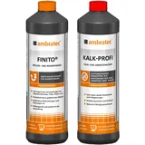 Ambratec Finito + Ambratec Kalk-Profi - Abflussreiniger Rohrreiniger und starker Reiniger gegen Kalk Urinstein - löst Verstopfungen Lebensmittelreste Fette Haare - Rost Zement Konzentrat Entkalker