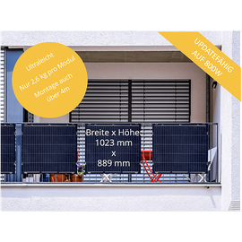osnatech Mini-PV-Set Complete 600 Flex 150W-4 "Balkonkraftwerk" Balkon-Solaranlage