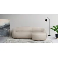 Ecksofa LEGER HOME BY LENA GERCKE "Yani L-Form" Sofas Gr. B/H/T: 255cm x 81cm x 170cm, Bouclé, Recamiere rechts, beige organische Form, auch in Bouclé