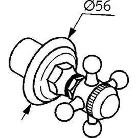 Kludi 1926 Unterputzventil, Feinbau-Set Bausatz 2 Fertigmontage, Markierung Neutral, chrom
