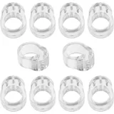 Ymyny - 10 Stück Türgriffschutz - Silikon-Türstopper - PVC-Türstopper - Ungiftiger transparenter Türstopper - Wandschutz - Fensterstopper (Einzelring)