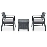 vidaXL Garten-Lounge-Set 3-tlg. anthrazit 48824