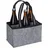 Relaxdays Flaschenträger, Filz, Männerhandtasche Bier, Stoff Flaschentasche für 0,5 l Flaschen, 15x24x15cm, grau, 1 Stück