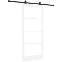 vidaXL Schiebetür ORKDAL Weiß und Schwarz 93 x 211 cm 3332038