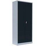 LÜLLMANN Stahlschrank 530338 anthrazit, lichtgrau 80,0 x 38,3 x 180,0 cm, aufgebaut