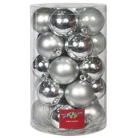 Trendline Weihnachtskugeln bruchfest, langlebig Ø 6, 8 10 cm silber 26 Stück