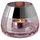 Fink Teelichthalter Bella Glas rose/silberfarben