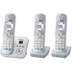 Panasonic KX-TG6823 DECT-Telefon Anrufer-Identifikation Silber, Weiß