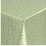 Moderno Tischdecke Tischdecke Stoff Damast Ornamente Jacquard Ranken Design mit Saum, Oval 160x220 cm grün Oval 160x220 cm