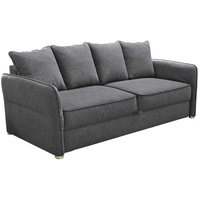 JOB Schlafsofa LENNY, Grau - Flachgewebe - mit Bettkasten - mit Kissen
