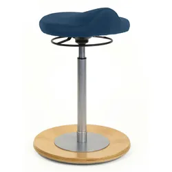 Mayer Sitzmöbel, Pendelhocker mit ergonomisch geformtem Komfortsitz 1101, Dunkelblau, 1101_N_30326