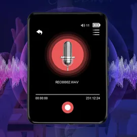 zenwire Tragbarer Player - MP3 und MP4 - Bluetooth - FM-Radio - Diktiergerät - SD - Kopfhörer - 36 GB - Schwarz
