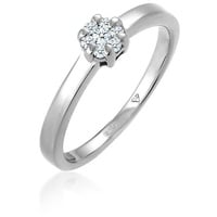 Elli DIAMONDS Verlobung Diamant 0.12 ct. Luxuriös 585 Weißgold Ringe Damen