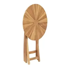 vidaXL Gartentisch Klappbar Ø 60 cm Massivholz Teak