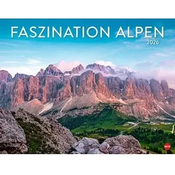 Heye Monats-Wandkalender Faszination Alpen 2026