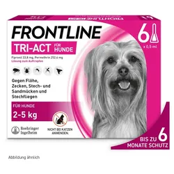 FRONTLINE TRI-ACT gegen Zecken, Flöhe und fliegende Insekten für Hunde XS (2-5 kg)  6 St Lösung