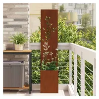 vidaXL Sichtschutz-Leinwand 32 x 150 cm Braun Wetterfeststahl