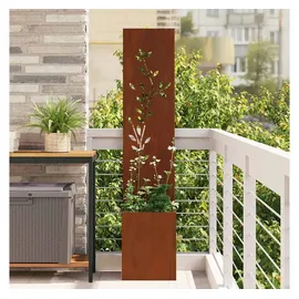 vidaXL Sichtschutz-Leinwand 32 x 150 cm Braun Wetterfeststahl