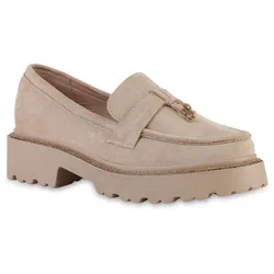 Damen Plateauschuhe in Khaki